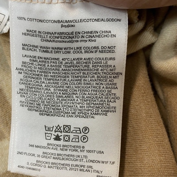 Brooks Brothers Preppy Tan Stripe Quarter Zip-Up Cotton Men’s Sweater sz Medium - Picture 5 of 7